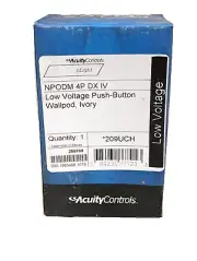 ACUITY CONTROLS nLIGHT NPODM 4P DX IV, PUSH-BUTTON WALLPOD, IVORY *NEW*