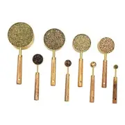 Measuring Cups and Spoons Golden Stainless Steel Measuring Cup with Set of 8