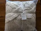 POTTERY BARN Alpine Handknit Cable Sherpa Back Throw-Ivory-NWT
