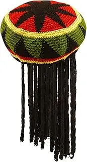 [DIGITAL SPOT] Mens Fancy Jamaican Hat With Hair Wig Boys Hen Night Party Fancy Hat Accessory