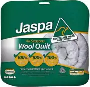 Australian Made and Owned All Seasons Wool Doona Quilt by Jaspa Herington 400gsm