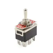 Black AC 250V/10A 125V/15A DPDT 3 Position 6 Pins Automatic Reset Toggle Switch