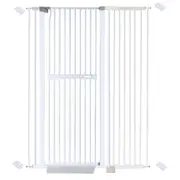 riin Extra Tall 150cm Baby Pet Security Gate Metal Safety Guard Tension Pressure Mounted for Children Dog Kitten Adjustable Width Range 105-115cm Largest Gap Between Bars 42mm Model B3 White