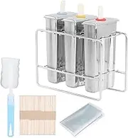 304 Stainless Steel Ice Cream Mould, Popsicle Ice Cream Mould, DIY Cream Maker with Cleaning Brush Set for Home Kitchen (-3118200030812)