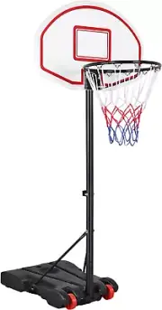 Portable Basketball Hoop Stand Backboard System Height Adjustable 5.2-7 Ft Baske