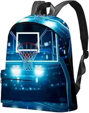 VTGHDEEQ Travel Backpack for Men,Backpack for Women,Basketball Hoop Stadium,Backpack, R4gw6jqngepa, 17.3x13.7x5.5 in