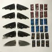 Lego System Ninja Red x8 Blue x8 Black x8 Plastic Flags Black x8 & Gray x2 Wings