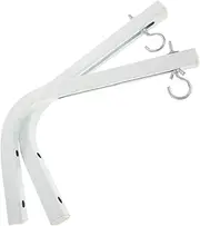 HOMSFOU 1 Pair Projection Screen Hook Projector Screen Mount Projector Mount Brackets White Metal