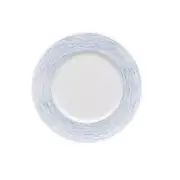 Noritake Blue/White Hammock Porcelain Stripes Rim Dinner Plate 11 in. New