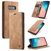CaseMe Samsung Galaxy S10e Classic Folio Case Cover Skin Lite G970 [Brown]