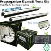 Grow Tent Nano T5 Grow Light Seedling Cloning Cutting Hydroponics Heat Mat Kit