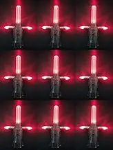 9 Pack - 6" LED Light Up Galaxy Star Saber Sword Mini Candy Dispenser Set for Themed Parties, Bulk Party Favors and Cosplay