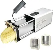 Electric French Fry Cutter, French fry cutter stainless steel with 1/2 & 3/8 Inch blade, vegetable cutter, Professional commercial and household potato slicer, use for potatoes, carrots, apples