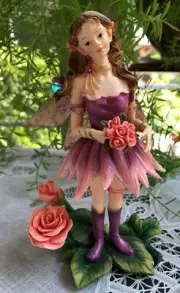 MUNRO FAERIE GLEN - BELLAROSA - (JUNE ROSE FAIRY W/ BIRTHSTONE - ALEXANDRITE)