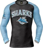 [Ashtabula] NRL Barrel Rash Vest - Cronulla Sharks - UPV 50+ - Sun Shirt - Adult