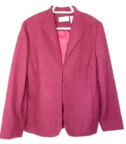 Alfred Dunner "Wine Country" Merlot Blazer Jacket-12 NWT $76