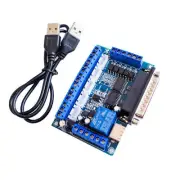 5 Axis CNC Interface Adapter Breakout Board For Stepper Motor Driver Mach3 W/USB