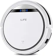 ILIFE V3s Pro Robot Vacuum Cleaner, Tangle-Free Suction, Slim, Automatic Self-Charging Robotic Vacuum Cleaner, Daily Schedule Cleaning, Ideal for Pet Hair，Hard Floor and Low Pile Carpet,Pearl White