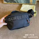 『二手』BURBERRY 肩帶可調尼龍包 單肩包 斜挎包 男款黑色小方包 802566 博柏利純黑相機包