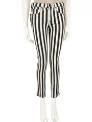 Black & White Striped Jeans