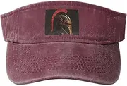 [RLDOBOFE] Sun Visor Hat Adjustable Empty Top Baseball Cap Spartan Warrior Helmet Sun Hats for Women Men Sports Hats Summer Beach Cap