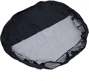 Dog Playpen Cover, 210D Silver Coated Oxford Cloth UV Proof Half Mesh Top Cover, Fits 8 Panels 24 Inch Width Octagonal Dog Pen, Indoor Outdoor Pet Playpen Accessory