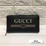 精品二手 GUCCI 古馳 496317 黑色 長款錢包 GUCCI 塗鴉 12卡 拉鍊長夾 錢包 皮夾 手拿包