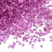 200g Crushed Glass Chips 2-4mm Irregular Broken Sprinkles Glass, Dark Pink