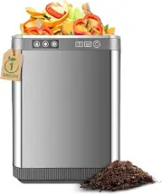 4L Stainless Steel Electric Composter for Kitchen, Odorless Kitchen Composter...
