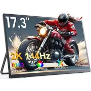 UPERFECT 144Hz Gaming Screen 17.3" 2560x1440 2K Portable Monitor Feeesync for PS