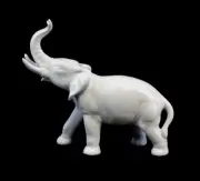 9942035 Wagner&apel Porcelain Figure Elephant White 13x16cm