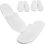 VICASKY 4Pairs Disposable Non Slip Closed Toe Slippers for Men and Women Travel Hotel Guest Slippers Comfortable Indoor Slippers for Home