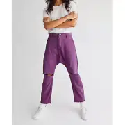 One Teaspoon Deep Purple Sinners Distressed Harem Jeans Size 25 NWT