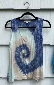 River + Sky Tula Sustainable Ecovero Tank Navy/Turquoise Made in the USA XS