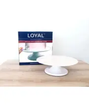 WHITE CAKE STAND / TURNTABLE MELAMINE 320mm