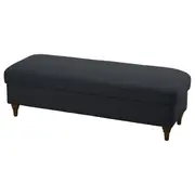 ESSEBODA bench with storage, Knäbäck anthracite/brown