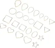 [STOBOK] Fashionable Lightweight Titanium Earrings Diy Hollow Charms Earrings Accessories