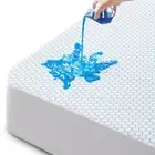 Cooling Mattress Protector King Waterproof Fitted Sheet Elasticized Mattress ...