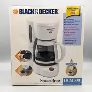 New Black Decker SmartBrew DCM500 5 Cup Electric Drip Coffee Maker White