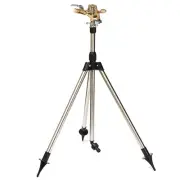 Garden Automatic Rotating Sprinkler Stainless Steel Tripod Irrigation Stand 360-