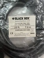 Black Box VGA Video Cable With Ferrite Core, Black, Male/male, 25-ft. [7.6-m]