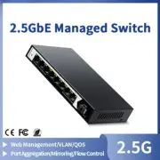 2.5GbE Managed Switch 8 Port 2.5GBASE-T Network Switcher 10G SFP+ Slot Uplink