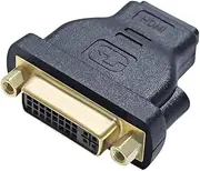 DTECH DVI Female to HDMI Female Adapter Bi-Directional HDMI to DVI-I Converter 24+5 Port 4K 1080p Video for Computer Monitor PC TV Box Home Cinema Display