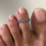 Sterling Silver Lot Of Flowers Toe Ring, Silver Ring, Boho Ring