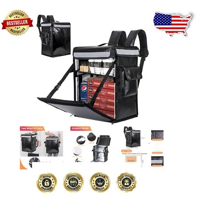 Large Capacity 58L Insulated Delivery Bag - Waterproof with Two Access Points