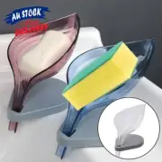 Leaf Shape Soap Box Drain Soap Holder Box Suction Cup Bathroom Soap Holder GY
