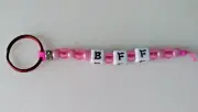 One Of A Kind Novelty Key Ring BFF Beaded 6 inch-Unique