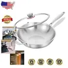 12-Inch Tri-Ply Stainless Steel Wok Pan - Induction Compatible Cooking Essential