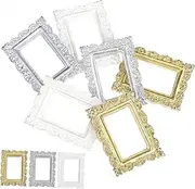 MUELODSIC 6Pcs Miniature Vintage Photo Frames Resin Decor for DIY Phone Cases Elegant Picture Holders for Mini House Design present for Doll House Lovers and Collectors