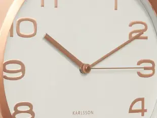 荷蘭Karlsson, Wall clock 29cm Maxie copper numbers white